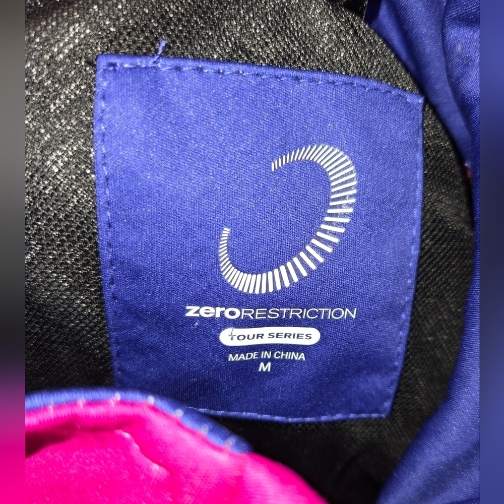 Zero Restriction Tour Series Golf Jacket Women M Pink Full Zip Soft Shell Vented - Picture 6 of 6